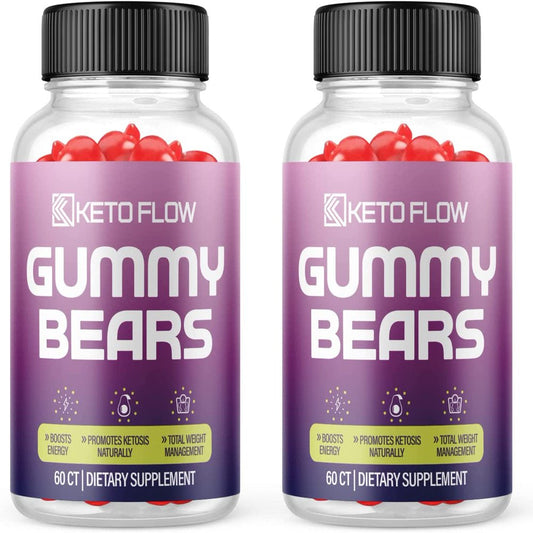 (2 Pack) Keto Flow Gummies - Supplement for Weight Loss - Energy & Focus Boosting Dietary Supplements for Weight Management & Metabolism - Fat Burn - 120 Gummies - Nutricity.com.au