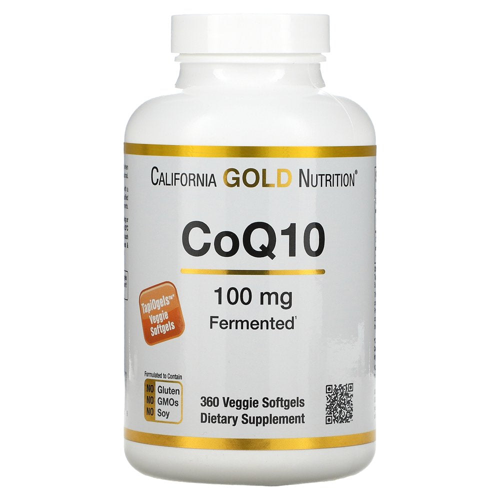 Coq10 100 Mg, Coenzyme Q10 Ubiquinone USP, Supports Mitochondrial Function*, 360 Veggie Softgels