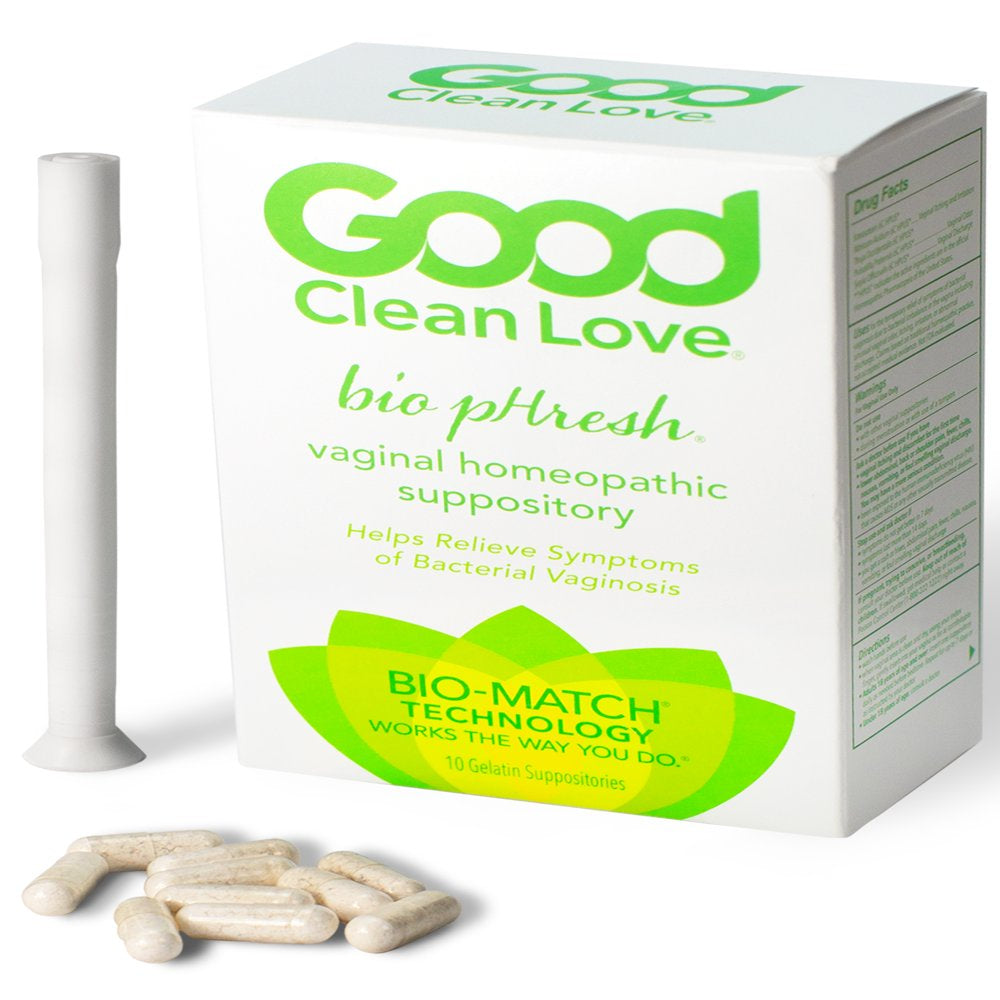 Good Clean Love: Biophresh® Vaginal Homeopathic Suppository, Bacterial Vaginosis Treatment for Women, Relieves Itching & Irritation, Promotes Urinary Tract Health, 10 Capsules