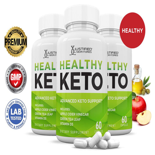 (3 Pack) Healthy Keto ACV Pills 1275Mg Dietary Supplement 180 Capsules - Nutricity.com.au