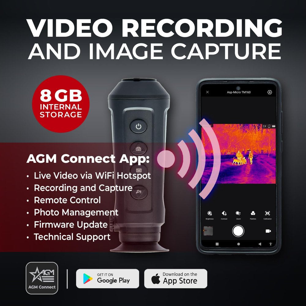 AGM Asp-Micro TM160 Short Range Thermal Imaging Monocular 160X120 (50 Hz)