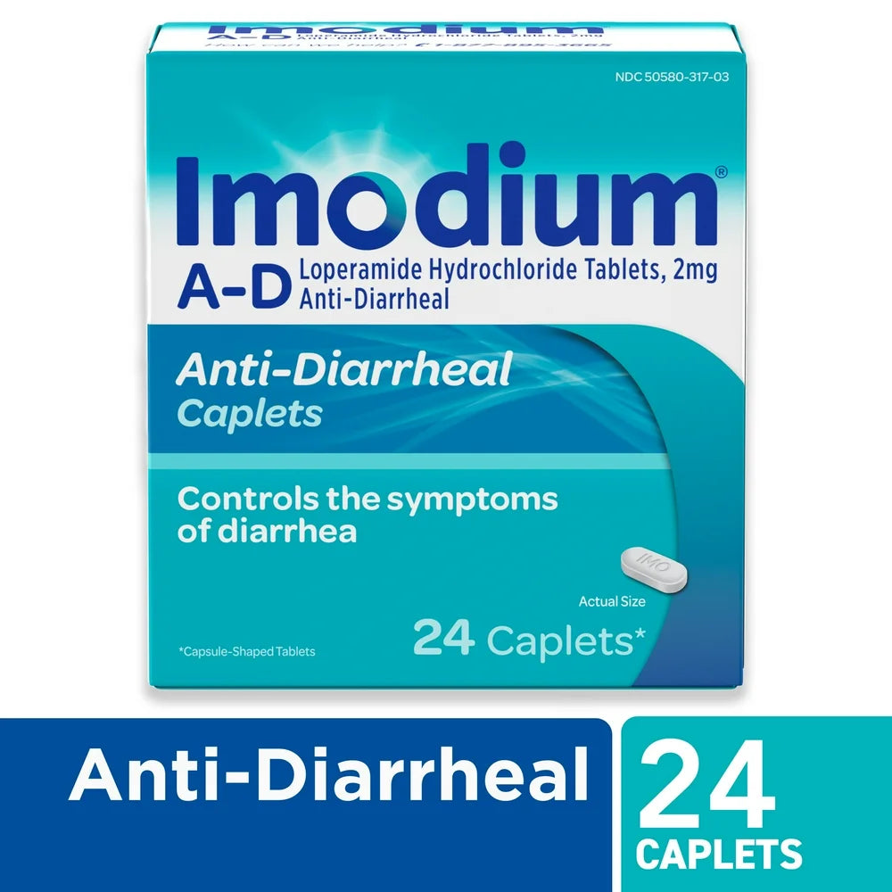 Imodium A-D Diarrhea Relief Caplets, Loperamide Hydrochloride, 24 Ct.