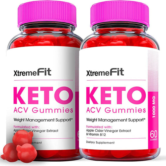 (2 Pack) Xtreme Fit Keto ACV Gummies - Supplement for Weight Loss - Energy & Focus Boosting Dietary Supplements for Weight Management & Metabolism - Fat Burn - 120 Gummies - Nutricity.com.au