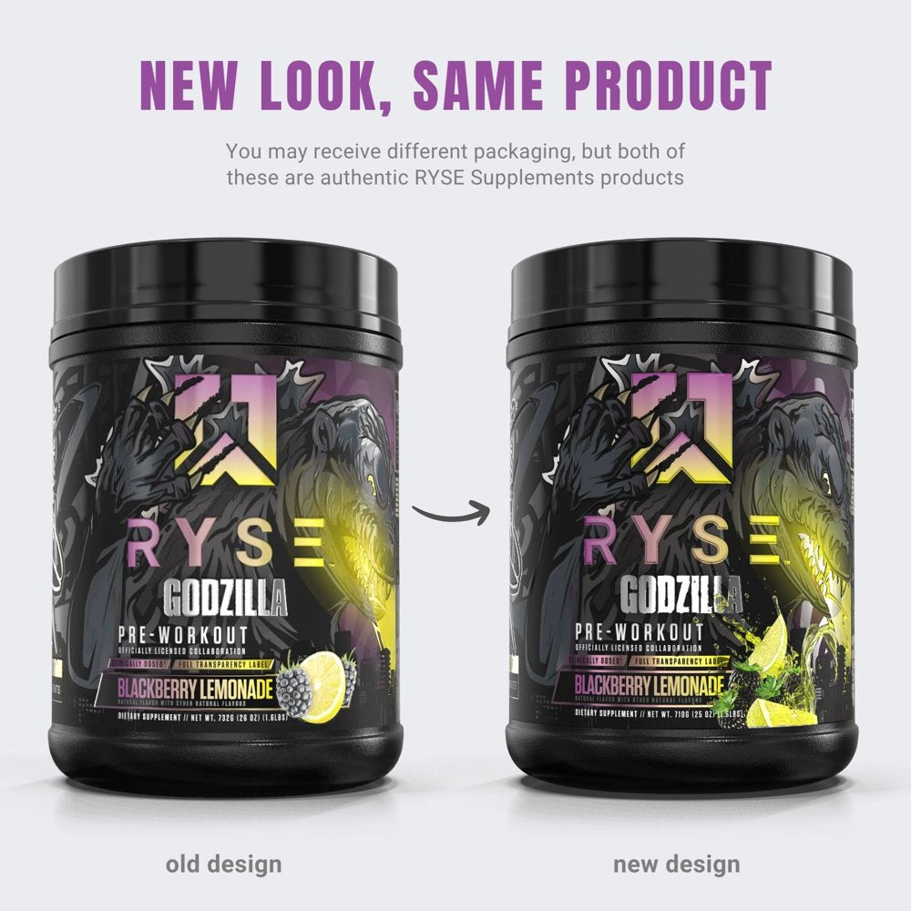 RYSE Godzilla, Pre-Workout, Blackberry Lemonade, 1.6 Lbs (732 G)
