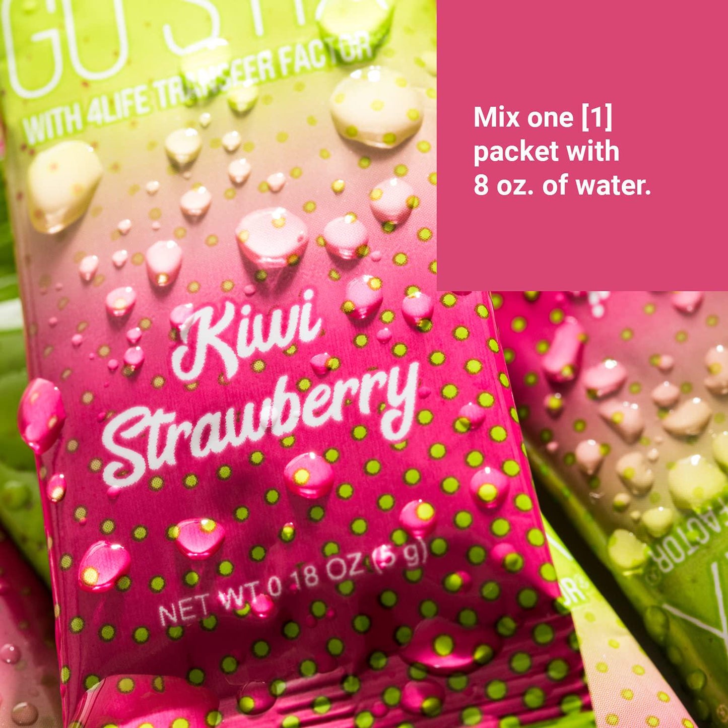 4Life Energy Go Stix - Healthy Energy Source - Kiwi Strawberry Drink Mix - Contains Natural Caffeine from Guarana, Maca, Yerba Mate, and Green Tea Leaf Extract - 30 Packets