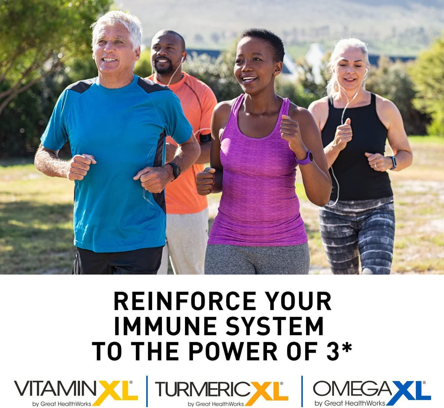 4 Pack Immune Boosting Bundle - 2 Omega XL 60 Count + Turmeric XL + Vitamin XL D3 - to Support Optimal Immune Health