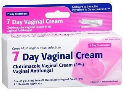 (Pack of 5) Vaginal Cream, 7 Day Antifungal Treatment 45 Gm