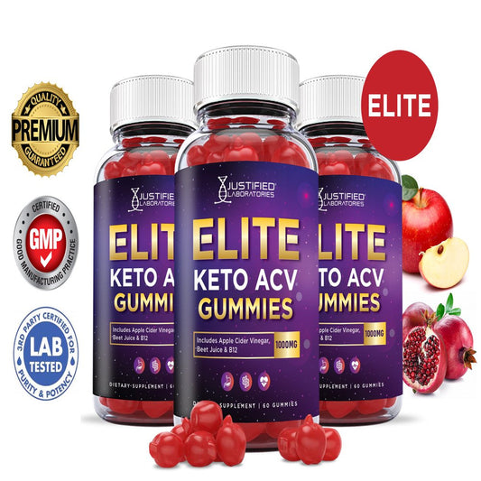 (3 Pack) Elite Keto ACV Gummies 1000MG Dietary Supplement 180 Gummys - Nutricity.com.au