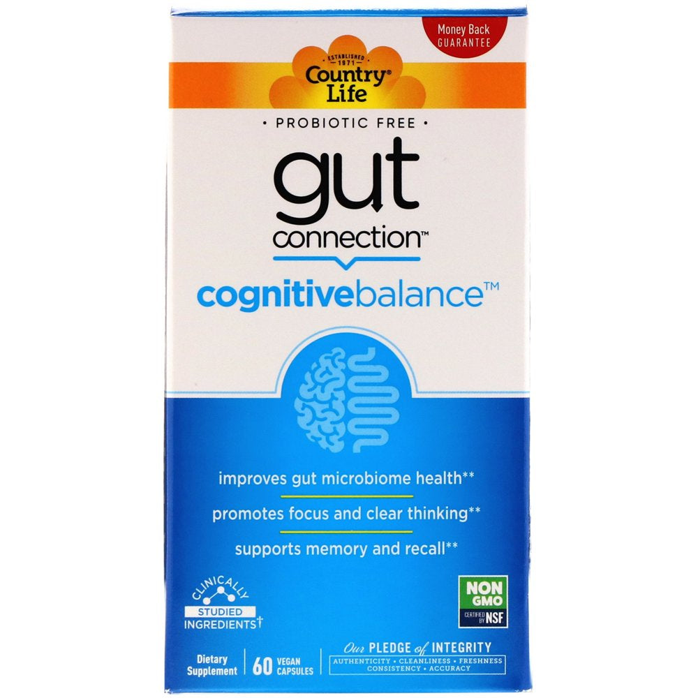 Country Life Gut Connection, Cognitive Balance, 60 Vegan Capsules