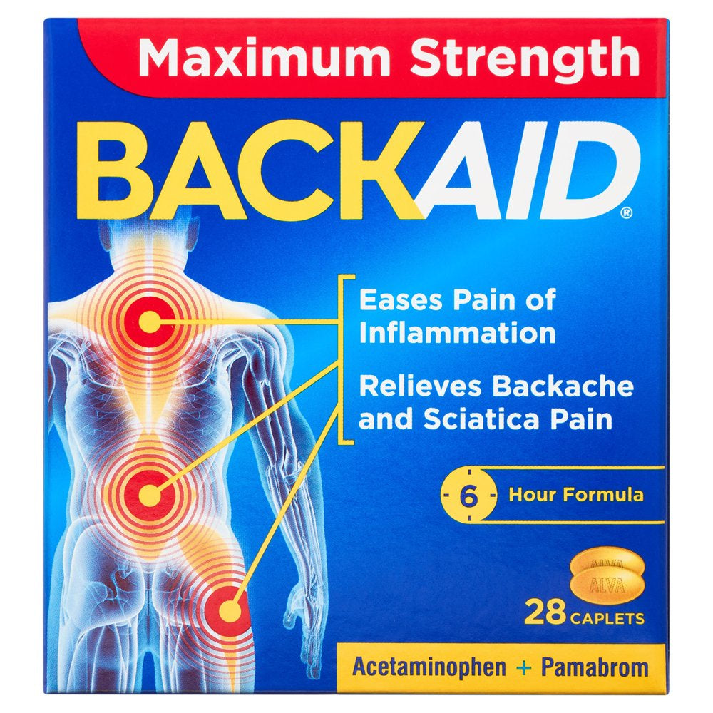 Backaid Max Maximum Strength Pain Relief Caplets, 28 CT