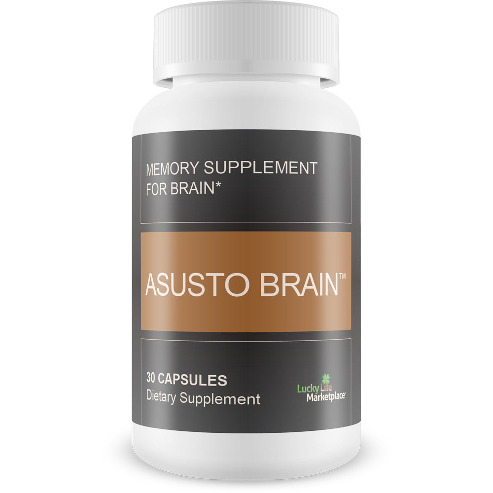 Asusto Memory Supplement for Brain - Improved Capsule Formula - Natural Brain, Memory, & Focus Support - Brain Support - Brain Supplement - Nootropic - Natural Asusto Sandalwood Improved Formula