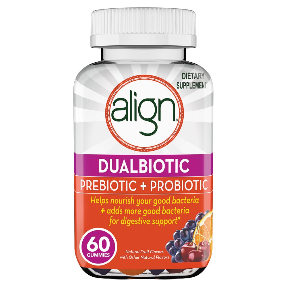 Align Prebiotic Probiotic Supplement Gummies, Natural Flavors, 60 Ct