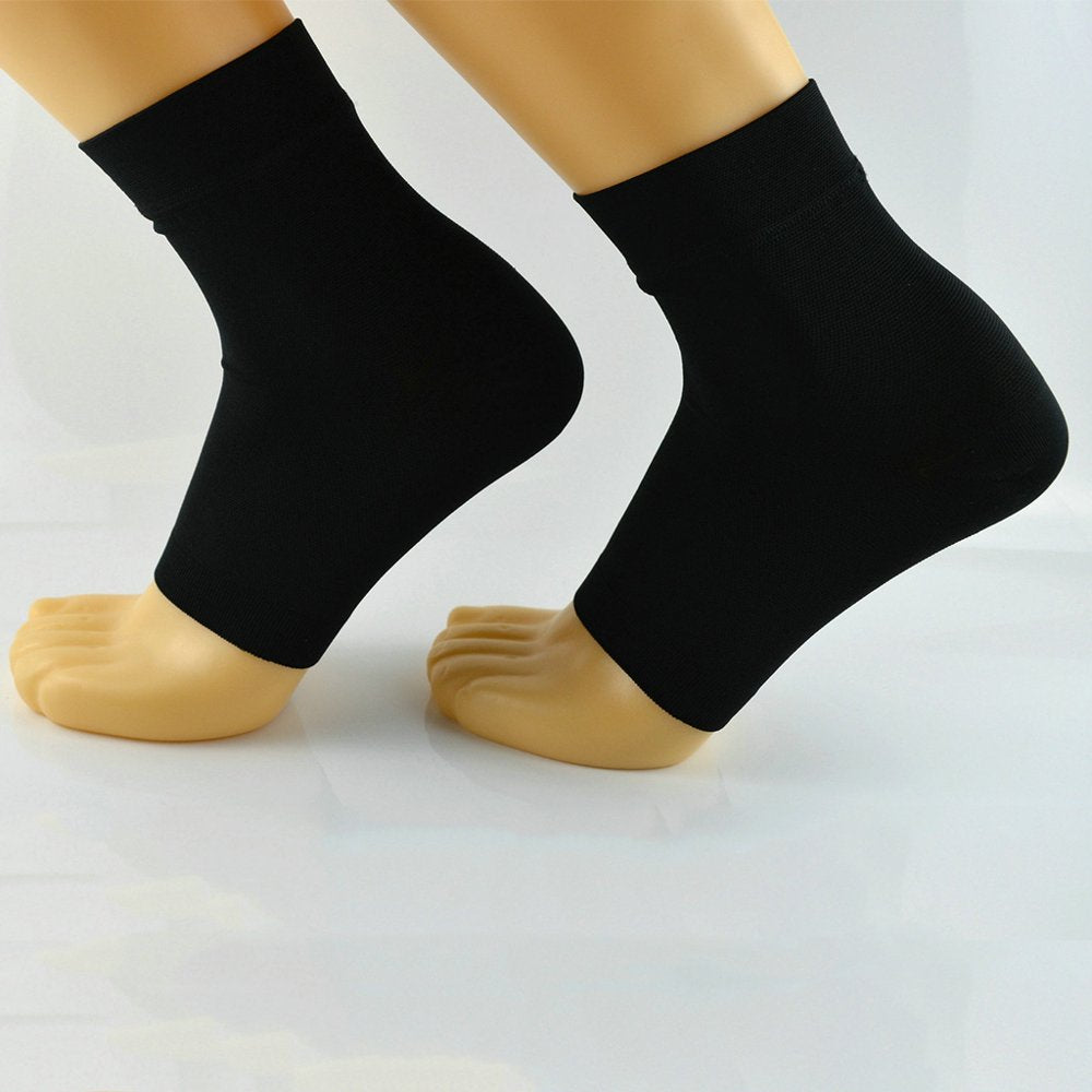 Ankle Compression Sleeve Open Toe Compression Socks for Swelling Plantar Fasciitis Sprain Neuropathy Foot Brace Support