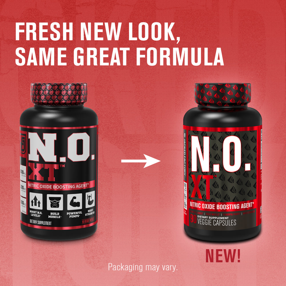 Jacked Factory N.O. XT - Nitric Oxide Boosting Supplement for Muscle Growth, Pumps & Energy - 90 Count