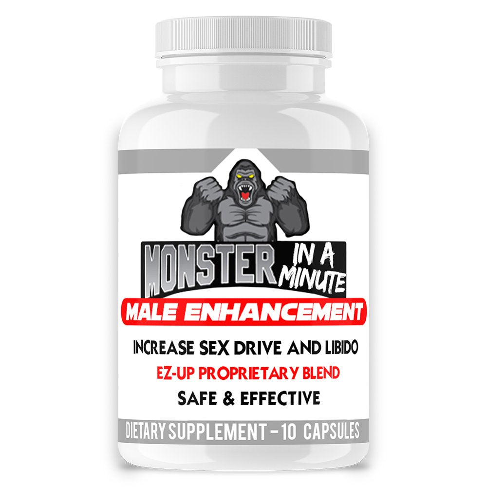 Angry Supplements Monster in a Minute Effective Male Enhancement with EZ-UP Proprietary Blend, Capsules 10Ct
