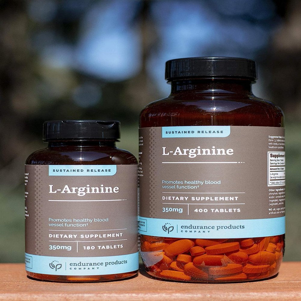 Endurance Products L - Arginine - 350Mg Sustained Release Dietary Supplement for Optimal Absorption - Nitric Oxide Precursor*, 400 Tablets Company