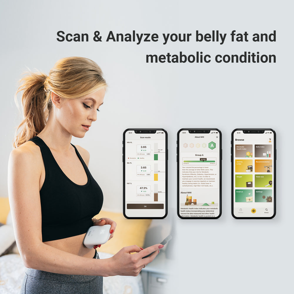 Bello 1 - Digital Belly Fat Scanner with Smart App for Health Management