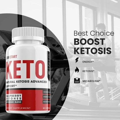 (2 Pack) Lean Start Keto - Supplement for Weight Loss - Energy & Focus Boosting Dietary Supplements for Weight Management & Metabolism - Advanced Fat Burn Raspberry Ketones Pills - 120 Capsules