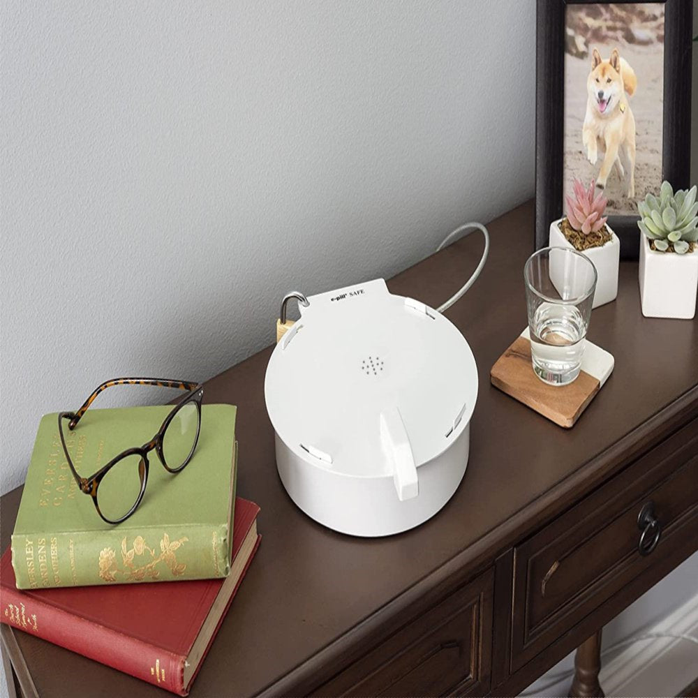 E-Pill Med-O-Wheel SAFE - Tamper Resistant Automatic Pill Dispenser W/ 4 Independent Locks