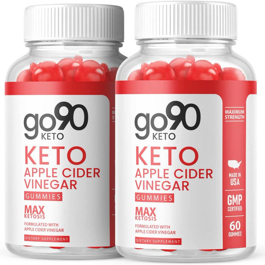 (2 Pack) Go90 Keto ACV Gummies - Supplement for Weight Loss - Energy & Focus Boosting Dietary Supplements for Weight Management & Metabolism - Fat Burn - 120 Gummies - Nutricity.com.au