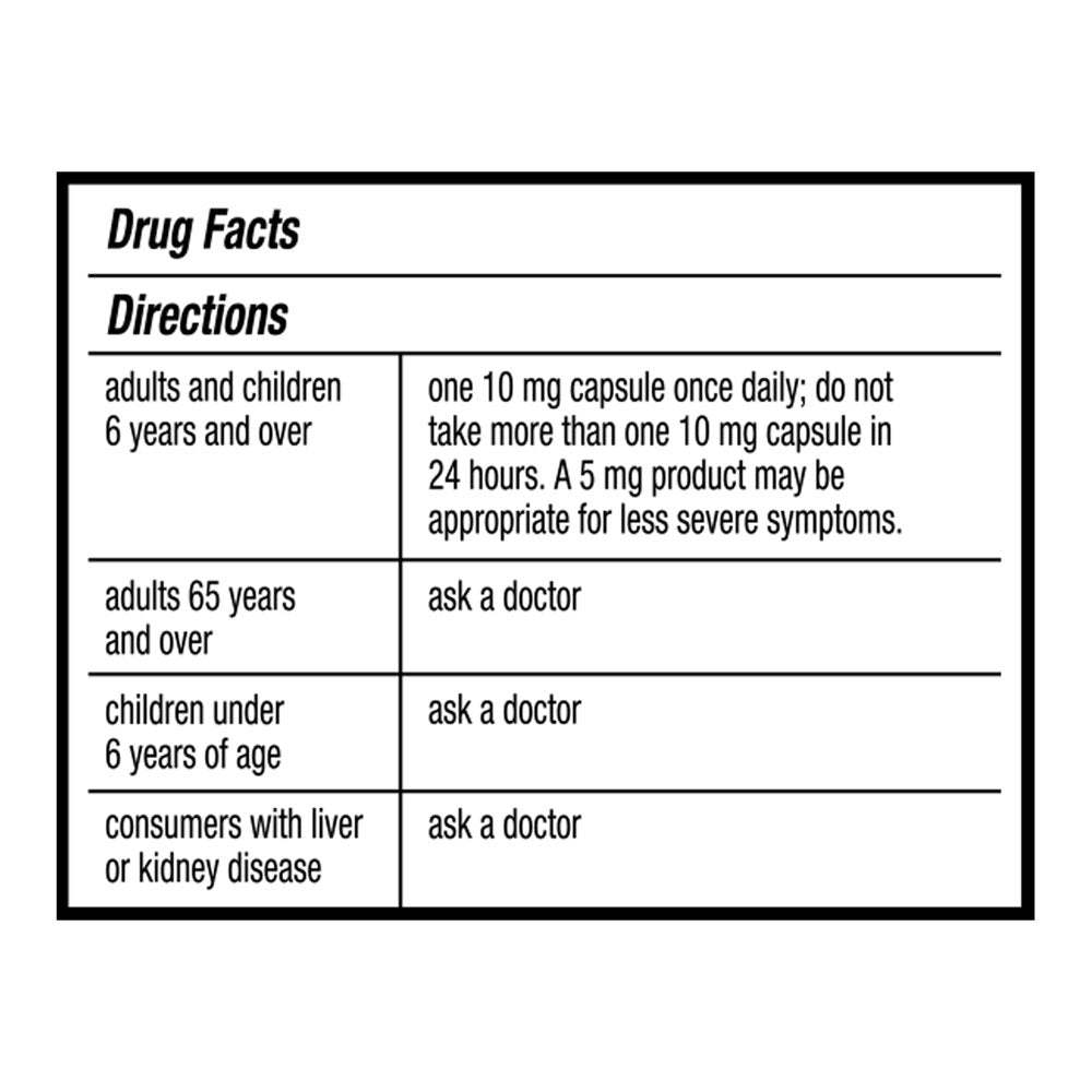 Equate Allergy Relief Cetirizine Hcl Softgels, 25 Count