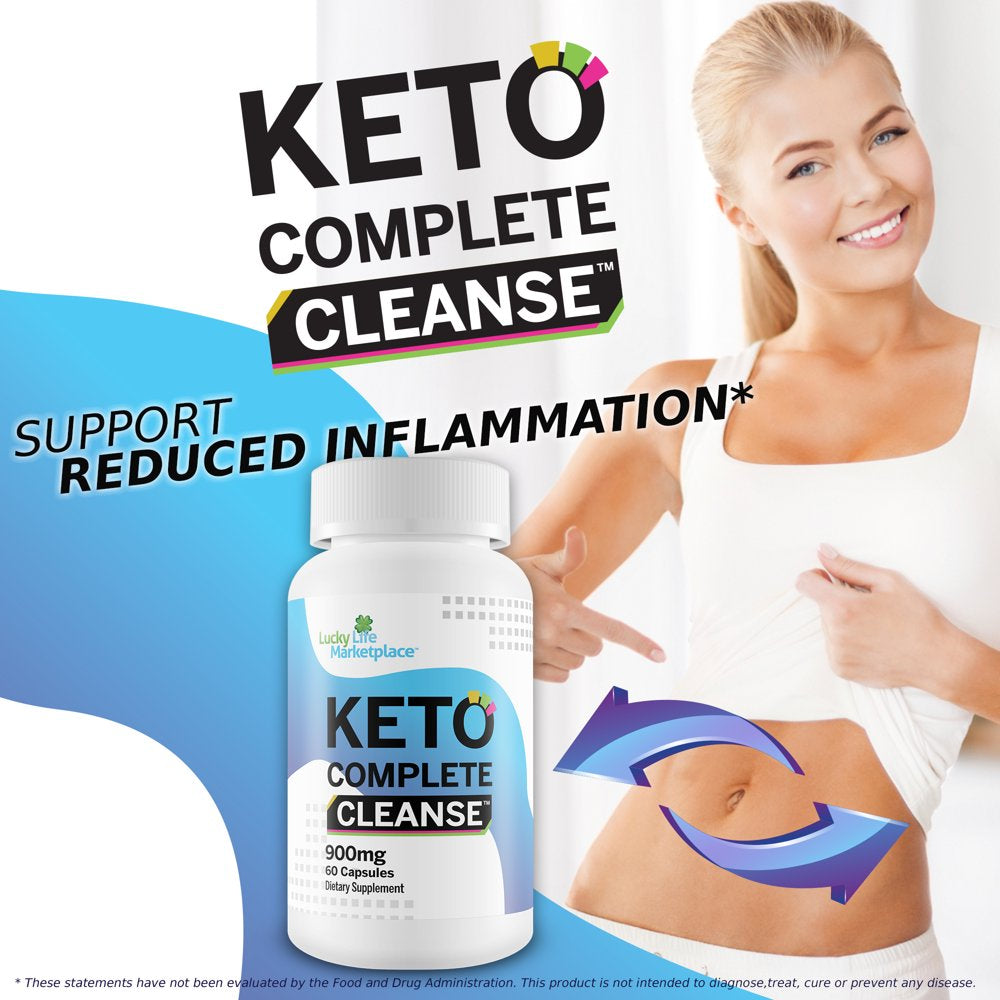 Keto Complete Cleanse - Natural Keto Cleanse Supplement - Support Reduced Inflammation & Bloating - Promote Full Body Cleanse, Liver Cleanse, Colon Cleanse - Aid Energy Levels - Help Cleanse & Detox