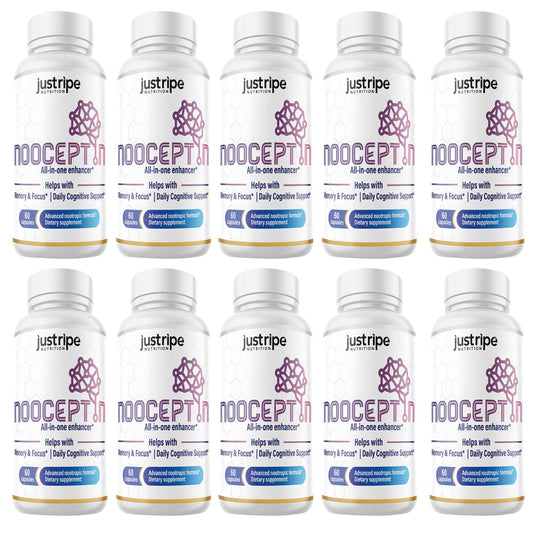 10 Pack Nooceptin - Cognitive Enhancer Capsules for Cognition and Focus