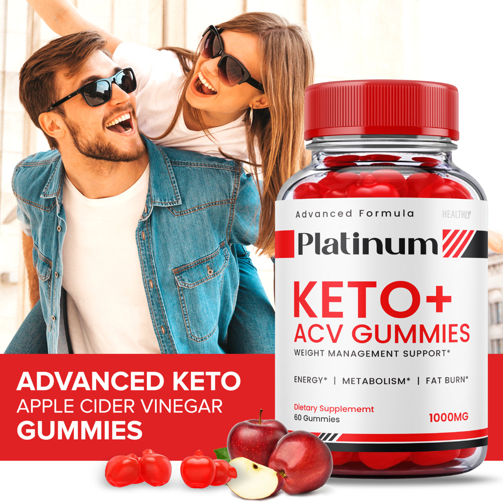 (3 Pack) Platinum Keto+ Keto ACV Gummies Advanced Formula Weight Management Support Fat Burn Metabolism (180 Gummies) - Nutricity.com.au
