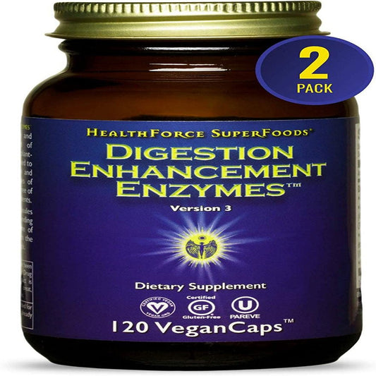 Digestion Enhancement Enzymes 120 Vegancaps - Pack of 2