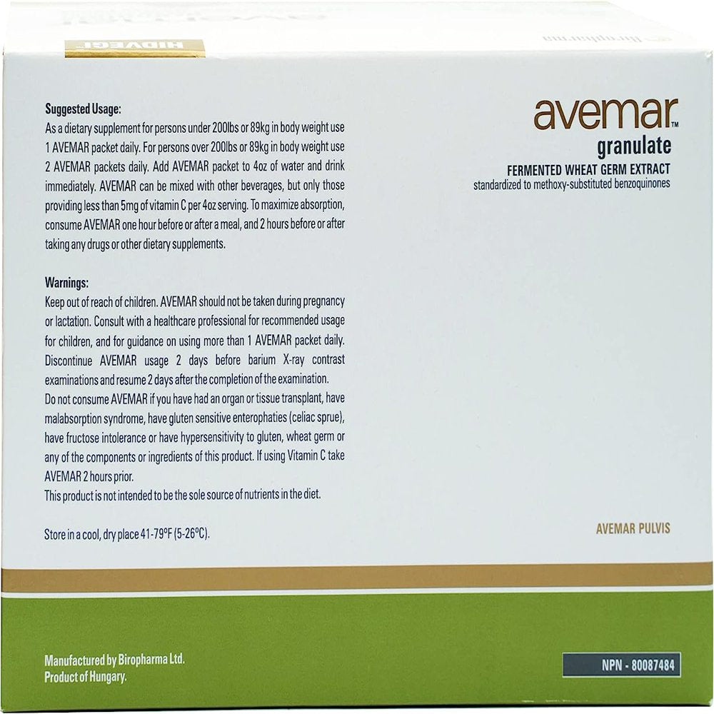 Avemar AWGE Fermented Wheat Germ Extract 30 Packets 510 G (18 Oz)