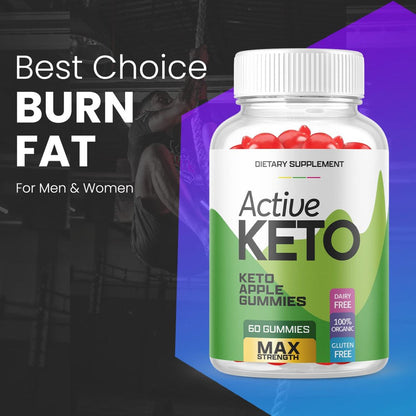 (1 Pack) Active Keto ACV Gummies - Supplement for Weight Loss - Energy & Focus Boosting Dietary Supplements for Weight Management & Metabolism - Fat Burn - 60 Gummies