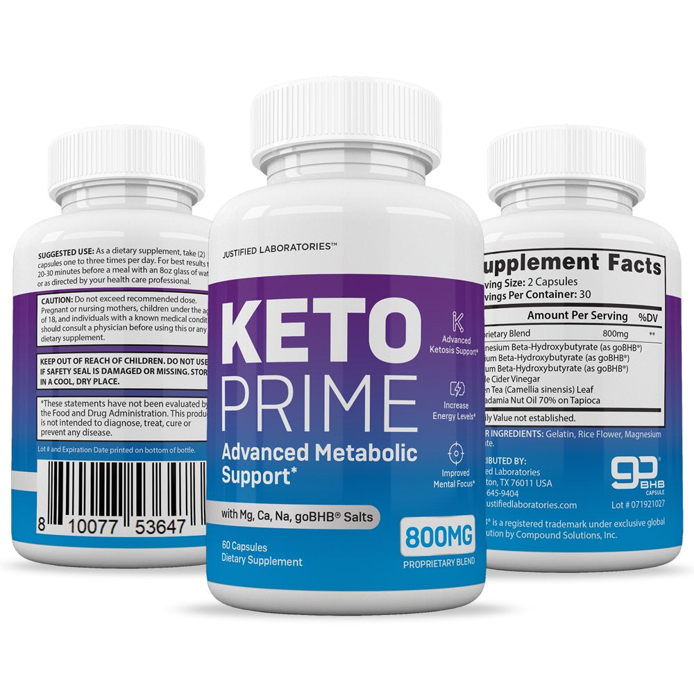 (5 Pack) Keto Prime Pills Includes Apple Cider Vinegar Gobhb® 300 Capsules