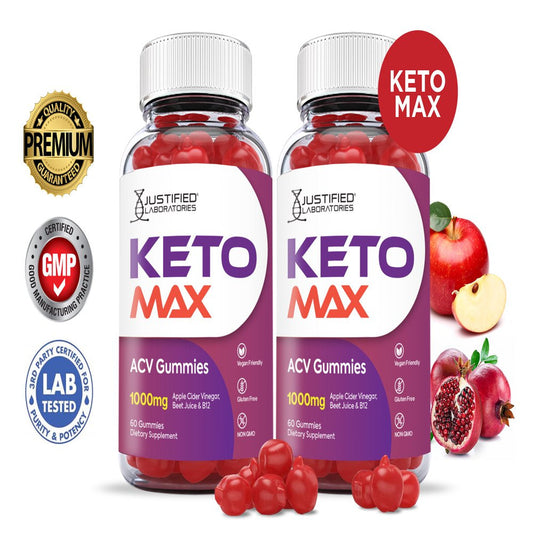 (2 Pack) Keto Max ACV Gummies 1000MG Dietary Supplement 120 Gummys - Nutricity.com.au