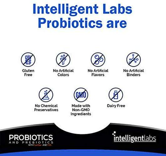 50 Billion CFU Probiotic with Prebiotics, No Refrigeration Needed, with Prebiotics, Sunfiber and Fos, for 10x More Effectiveness, 2 Months Supply Per Bottle