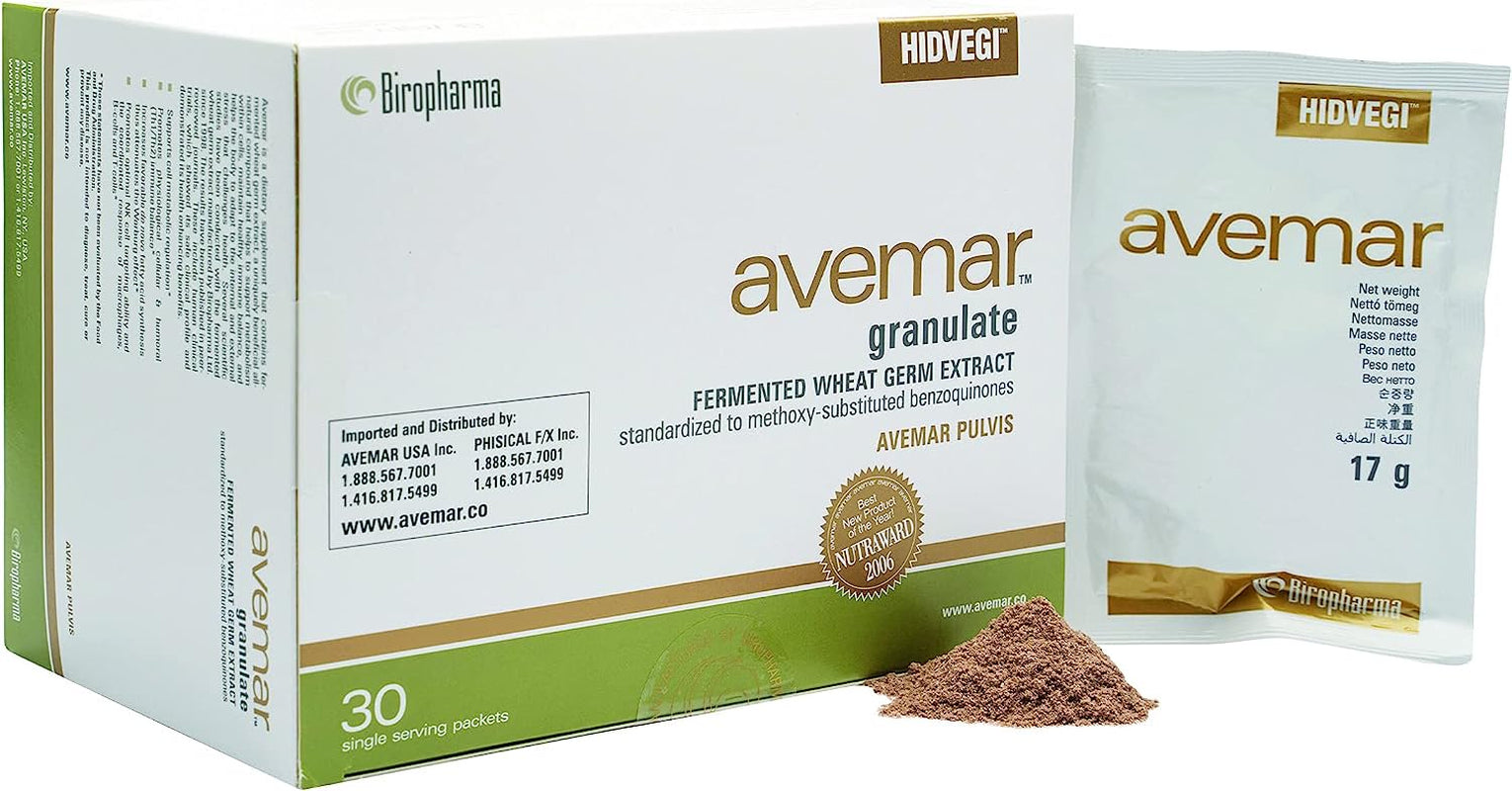 Avemar AWGE Fermented Wheat Germ Extract 30 Packets 510 G (18 Oz)