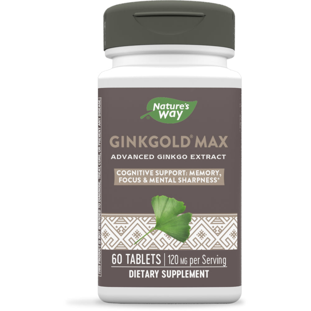 Nature'S Way Ginkgold Max Advanced Ginkgo Extract for Mental Sharpness*, 1X Daily, 120 Mg, 60 Count