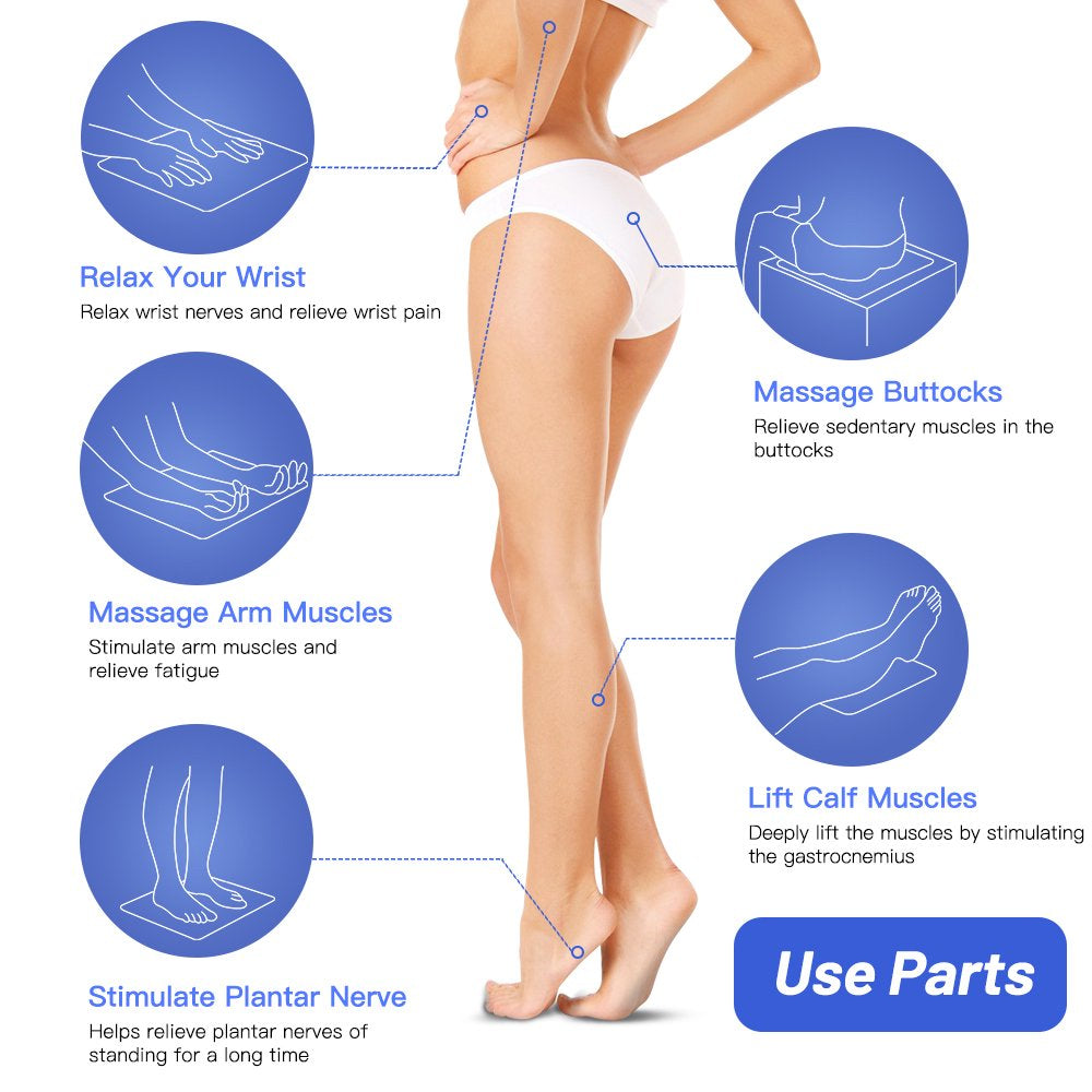 EMS Foot Massager USB Rechargeable Electric Foot Stimulator Massager,6 Modes 9 Intensity,Improves Circulation,Relax Stiffness Muscles Relieve Feet and Legs Pain