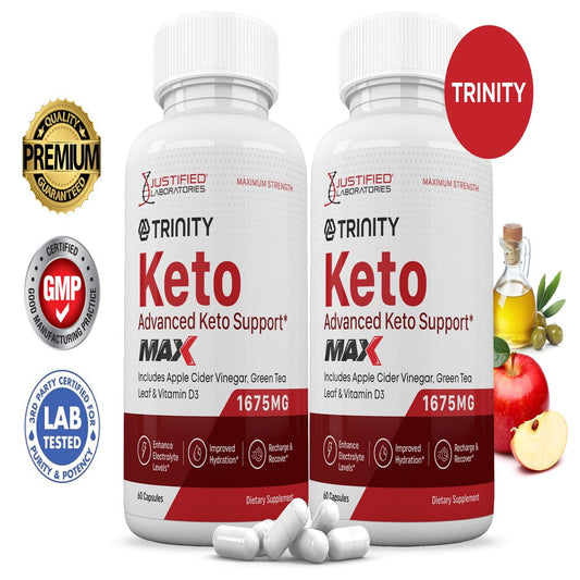 (2 Pack) Trinity Keto ACV MAX Pills 1675Mg Alternative to Gummies Dietary Supplement 120 Capsules - Nutricity.com.au