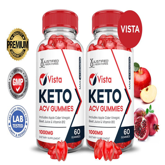 (2 Pack) Vista Keto Keto ACV Gummies 1000MG Dietary Supplement 120 Gummys - Nutricity.com.au