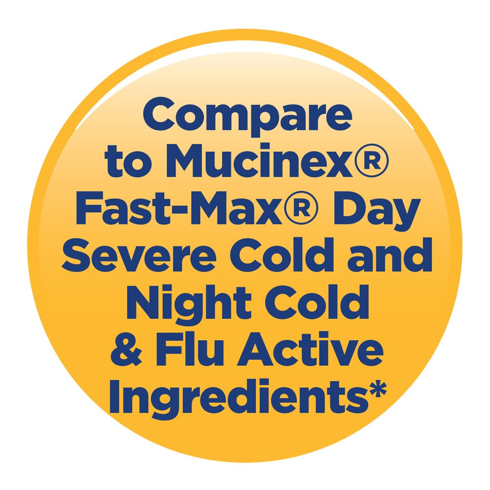 Equate Maximum Strength Daytime Severe Cold & Nighttime Cold & Flu Softgels, 24 Count