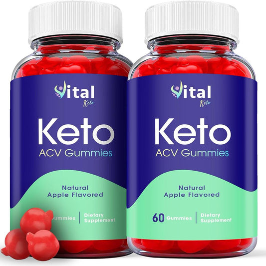 (2 Pack) Vital Keto ACV Gummies - Apple Cider Vinegar Supplement for Weight Loss - Energy & Focus Boosting Dietary Supplements for Weight Management & Metabolism - Fat Burn - 120 Gummies - Nutricity.com.au