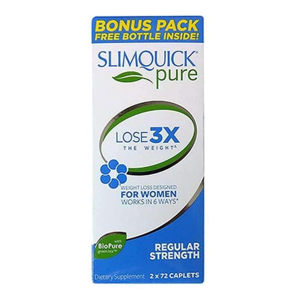 Slimquick Pure Regular Strength, Lose 3X the Weight, 2X72 Capsules, 1 Ea