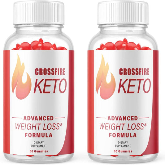 (2 Pack) Crossfire Keto ACV Gummies - Supplement for Weight Loss - Energy & Focus Boosting Dietary Supplements for Weight Management & Metabolism - Fat Burn - 120 Gummies - Nutricity.com.au