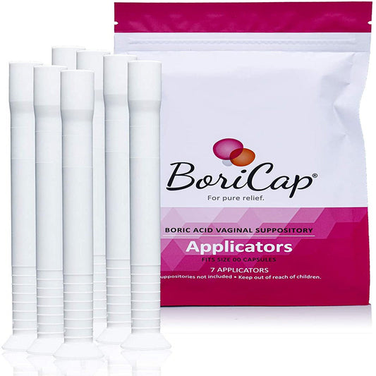 Boricap Vaginal Suppository Applicator 7 Count | Reusable | Fits All Size 00 Capsules | Ideal for Boric Acid Suppositories | Individually Wrapped | Made in the USA …