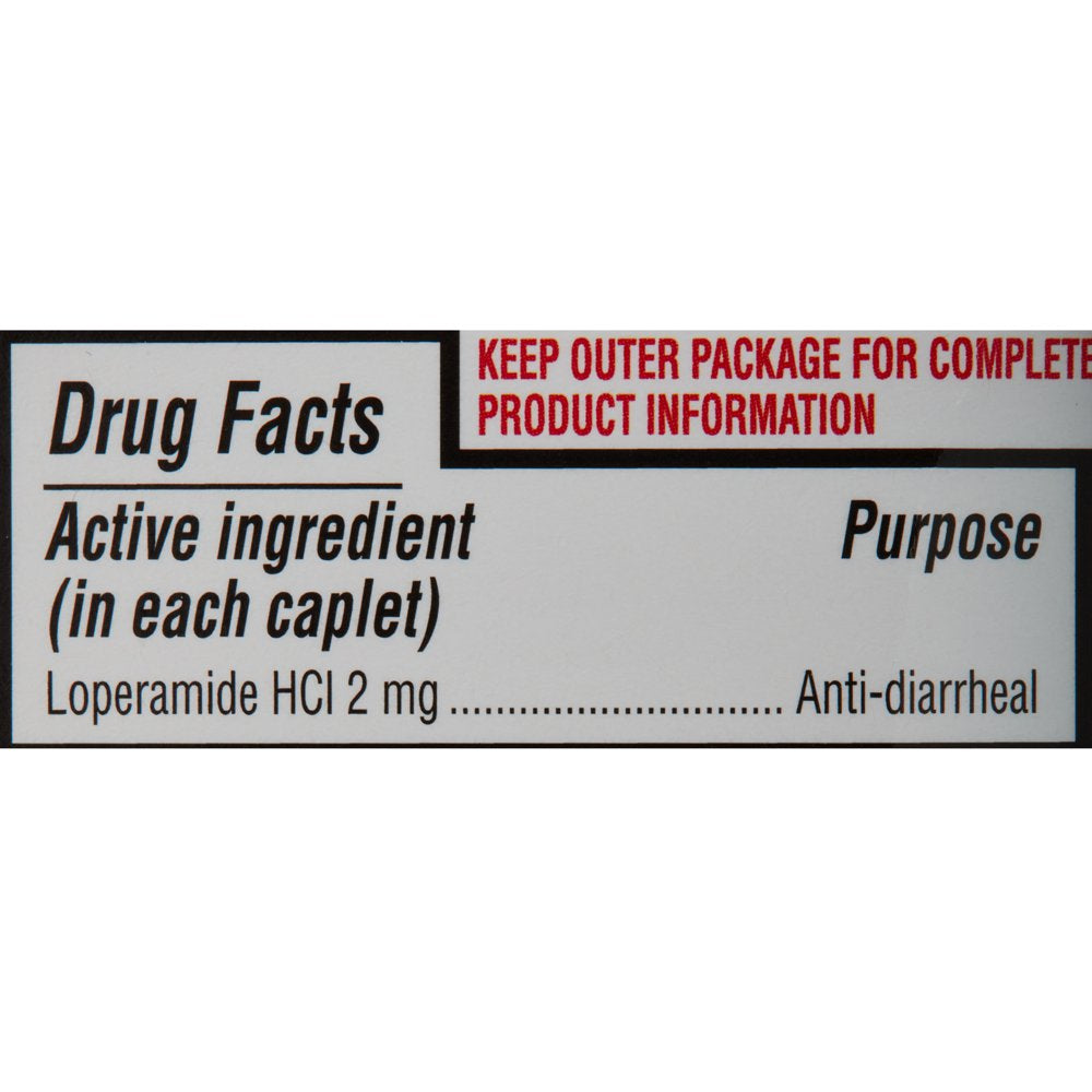 Equate Loperamide Tablets for Diarrhea, 2 Mg, 24 Count