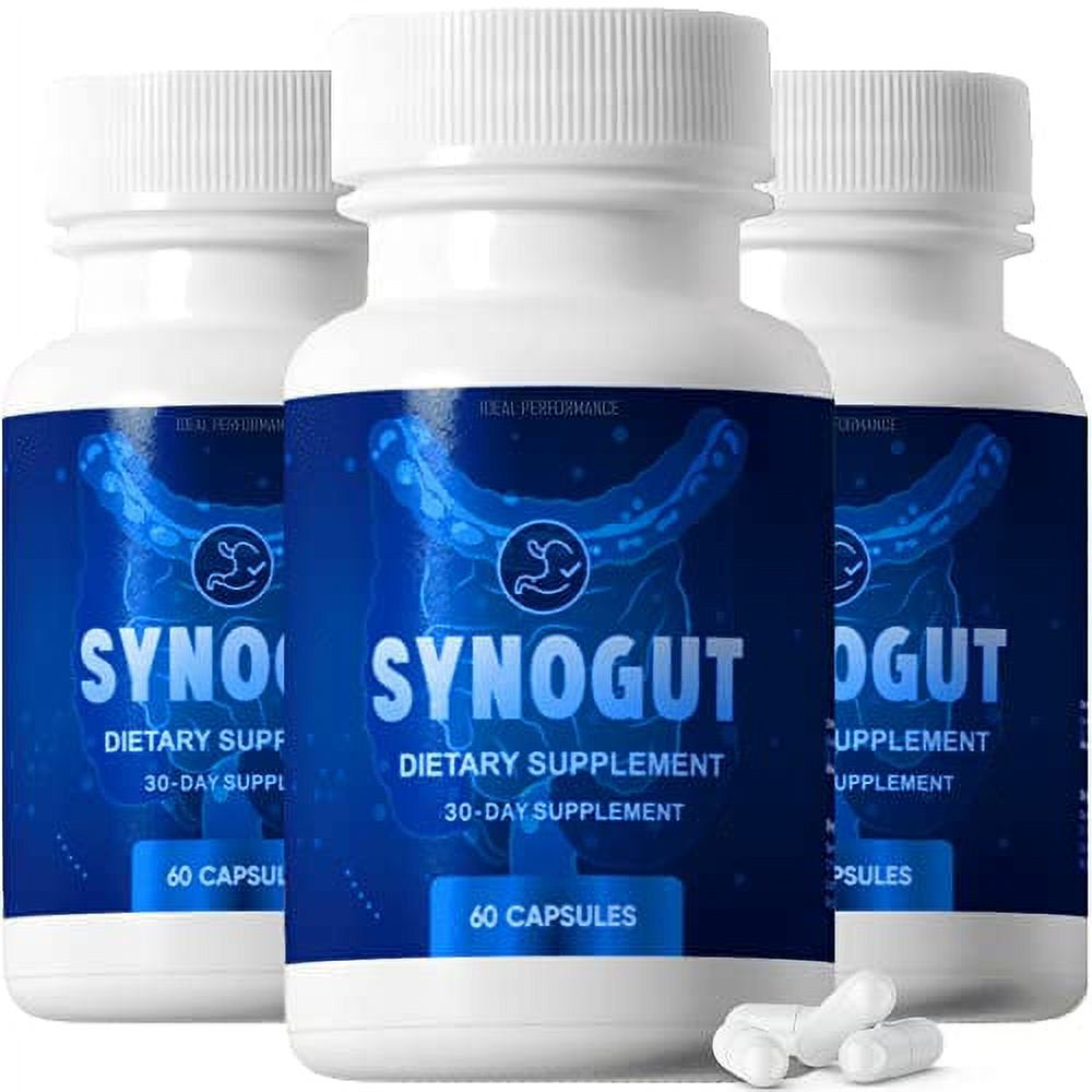 Synogut Pills Dietary Supplement for Gut Health (3 Pack - 180 Capsules)