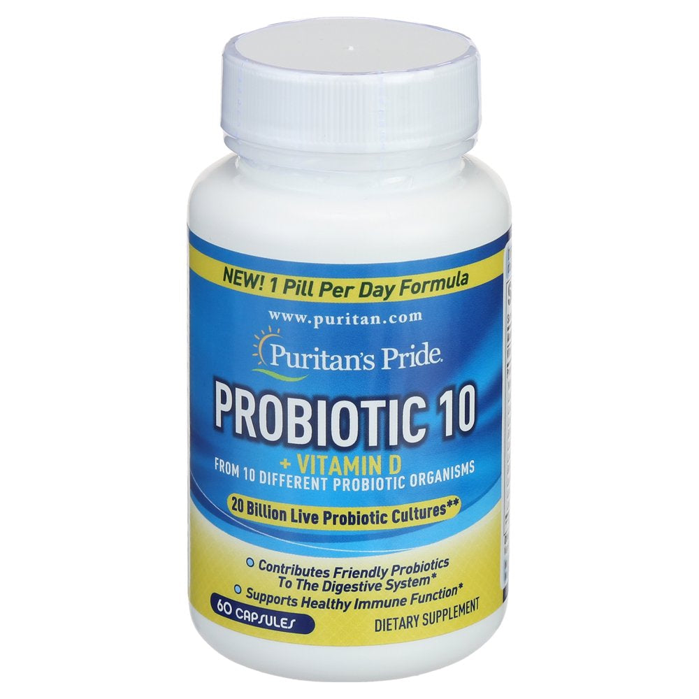 Puritans Pride Rapid Release Probiotic 10 Capsules 120 Count