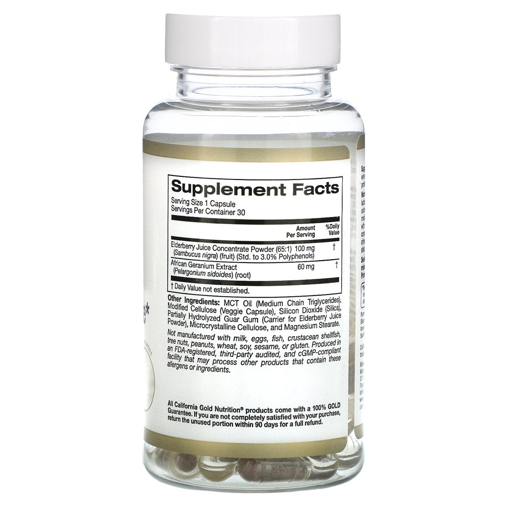 California Gold Nutrition Immune & Respiratory Care, 30 Veggie Capsules