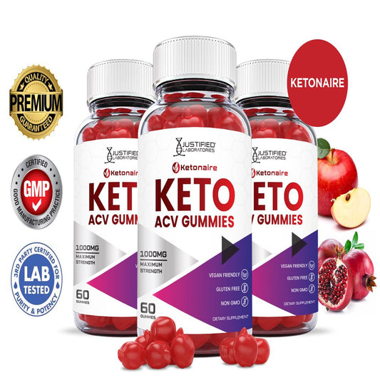 (3 Pack) Ketonaire Keto ACV Gummies 1000MG Dietary Supplement 180 Gummys - Nutricity.com.au