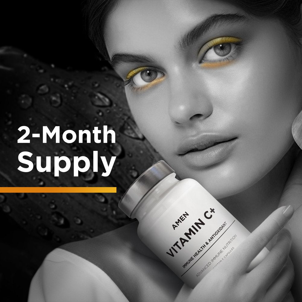 Amen Vitamin C +, 1285Mg Vitamin C per Serving, 2-Month Supply, Citrus Bioflavonoids Fruits, 120 Ct